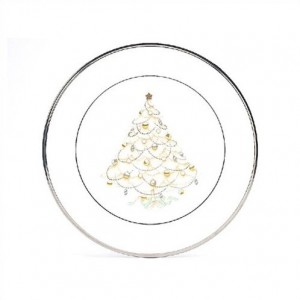 Noritake Palace Christmas Platinum Holiday Accent Plate NTK2615